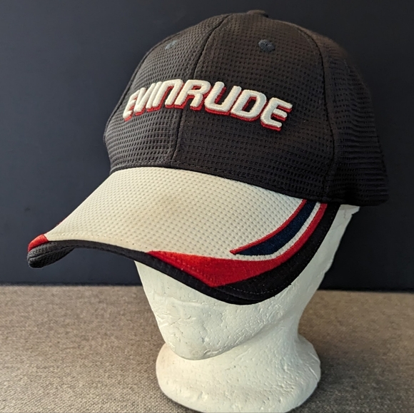 EVINRUDE MOTORS HAT BLACK STRAPBACK ONE SIZE - Picture 1 of 9
